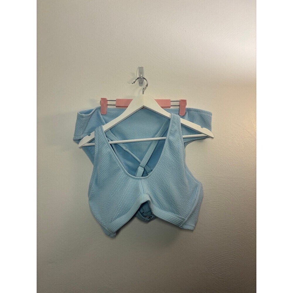 Wild Fable Textured Light Blue Bikini Set Size 1X